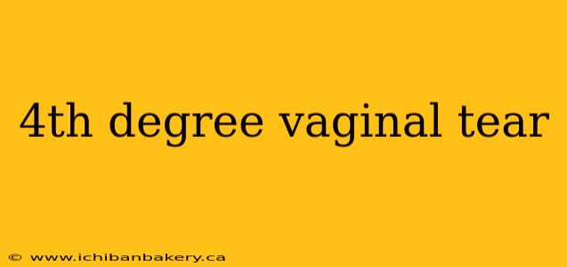 4th degree vaginal tear