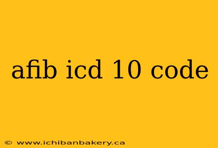afib icd 10 code