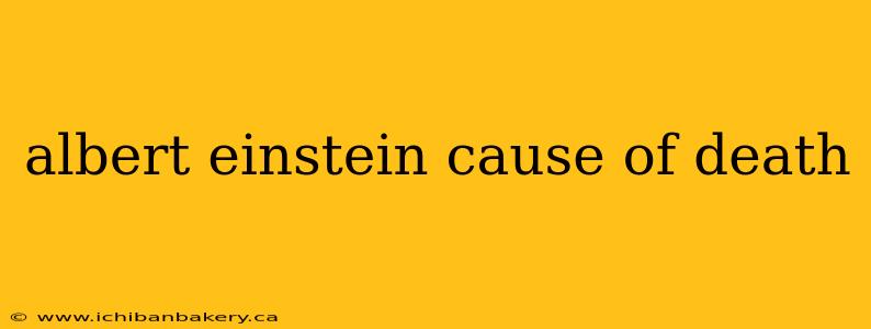 albert einstein cause of death