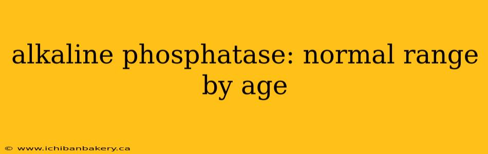 alkaline phosphatase: normal range by age