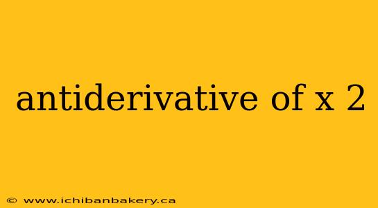 antiderivative of x 2