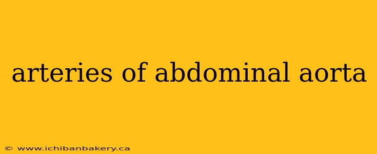 arteries of abdominal aorta