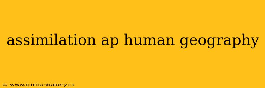 assimilation ap human geography