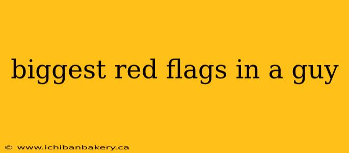 biggest red flags in a guy