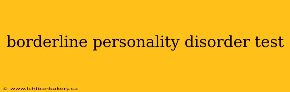 borderline personality disorder test