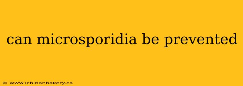 can microsporidia be prevented