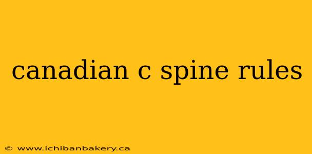canadian c spine rules