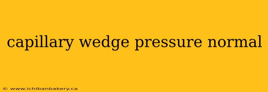 capillary wedge pressure normal