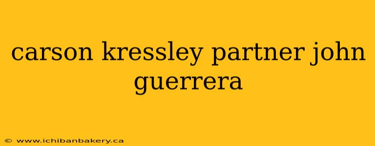 carson kressley partner john guerrera