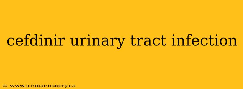cefdinir urinary tract infection