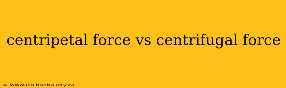 centripetal force vs centrifugal force