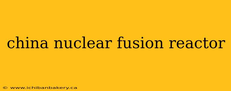 china nuclear fusion reactor