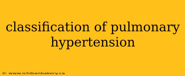 classification of pulmonary hypertension