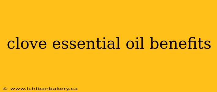 clove essential oil benefits
