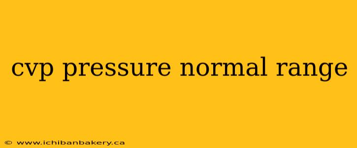 cvp pressure normal range