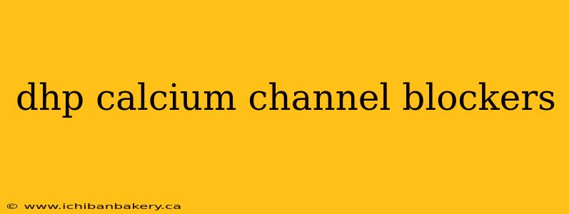 dhp calcium channel blockers