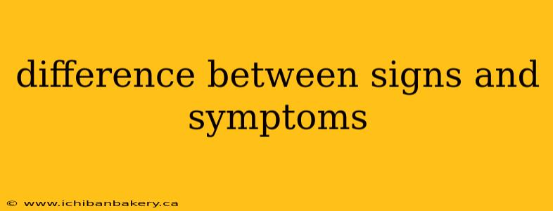 difference between signs and symptoms