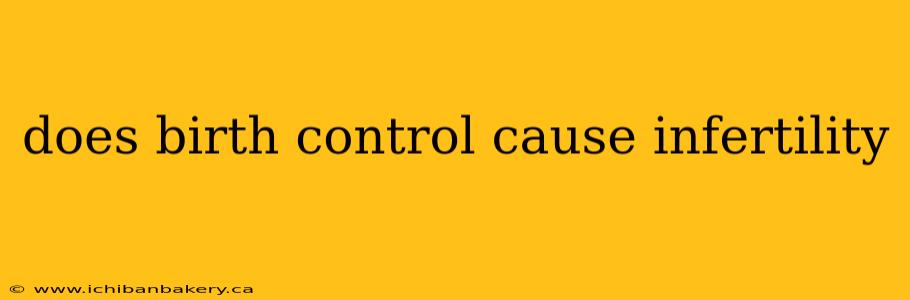 does birth control cause infertility