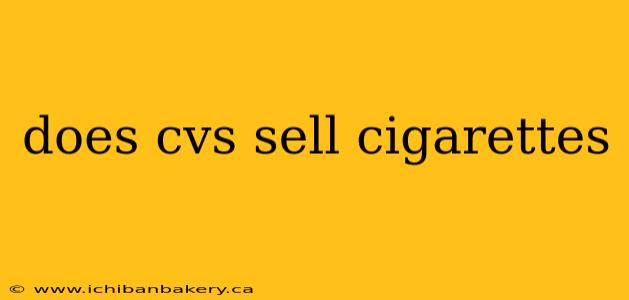 does cvs sell cigarettes