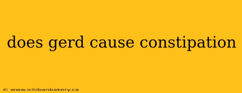 does gerd cause constipation