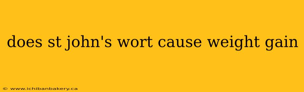 does st john's wort cause weight gain