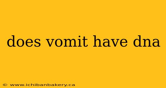does vomit have dna