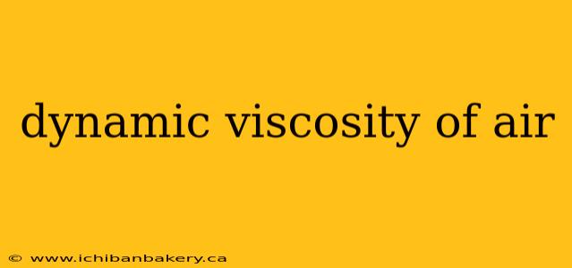 dynamic viscosity of air
