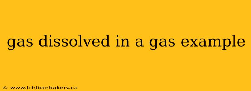 gas dissolved in a gas example