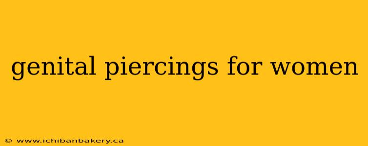 genital piercings for women