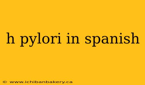 h pylori in spanish