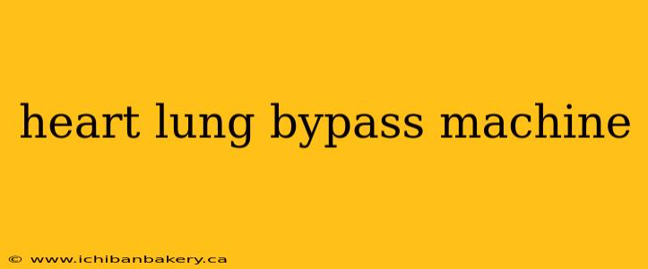 heart lung bypass machine
