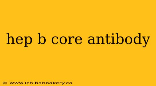 hep b core antibody