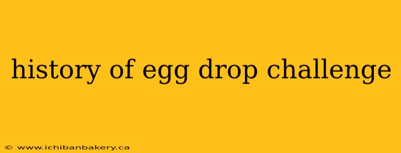 history of egg drop challenge