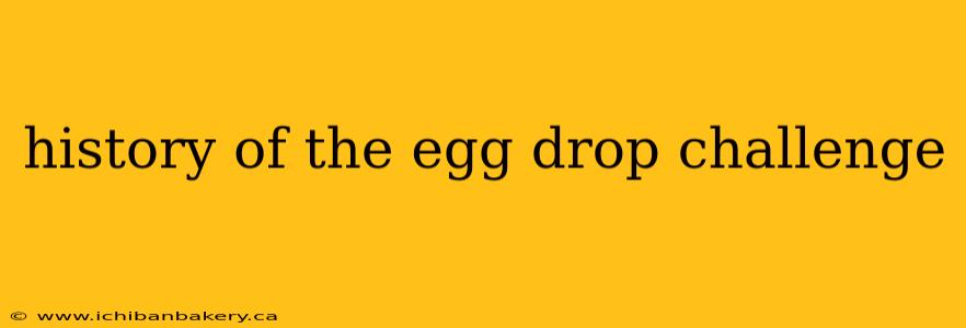 history of the egg drop challenge