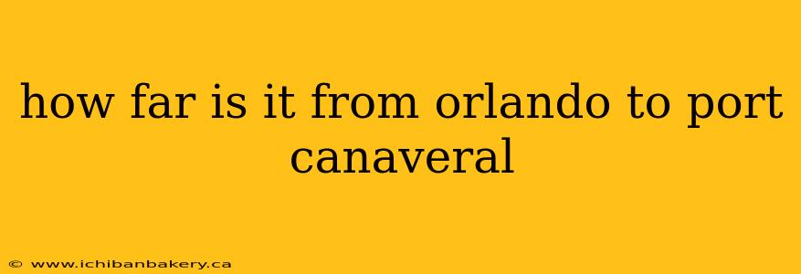 how far is it from orlando to port canaveral