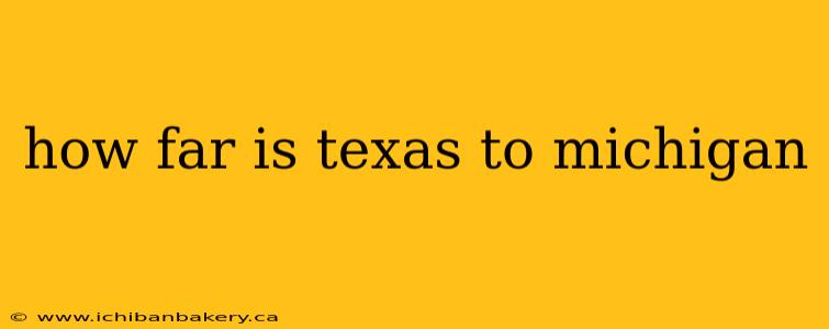 how far is texas to michigan