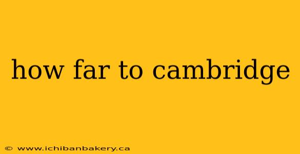 how far to cambridge