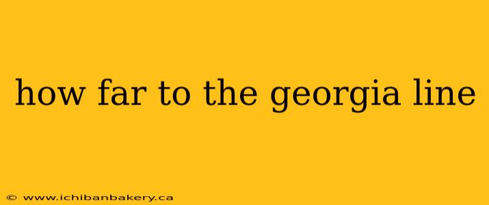 how far to the georgia line