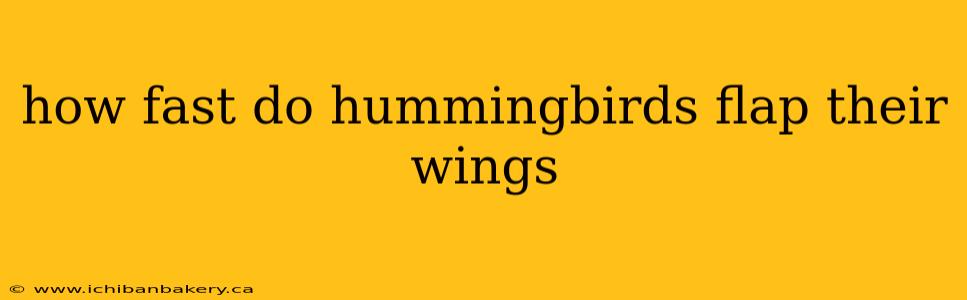 how fast do hummingbirds flap their wings