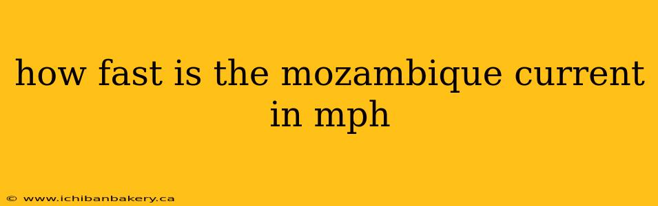how fast is the mozambique current in mph