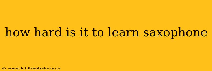 how hard is it to learn saxophone