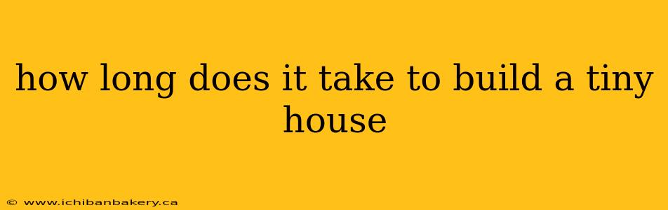 how long does it take to build a tiny house