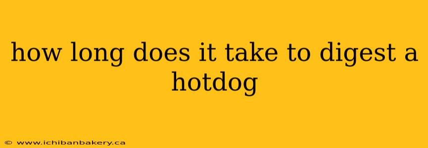 how long does it take to digest a hotdog