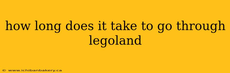 how long does it take to go through legoland