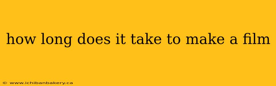 how long does it take to make a film