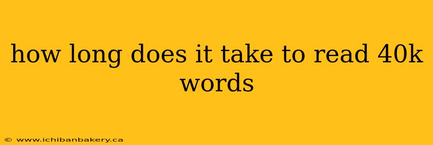 how long does it take to read 40k words