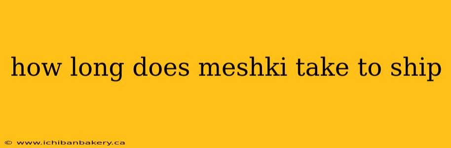 how long does meshki take to ship