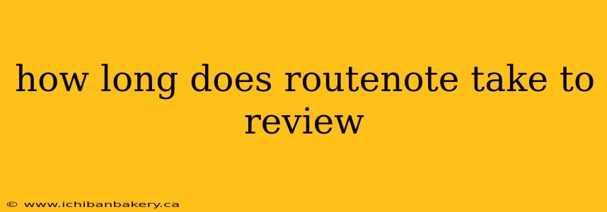 how long does routenote take to review