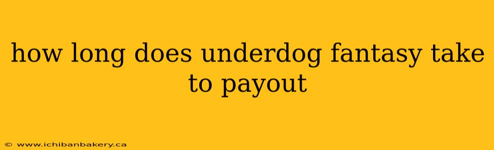how long does underdog fantasy take to payout