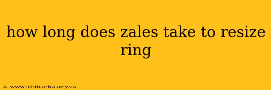 how long does zales take to resize ring